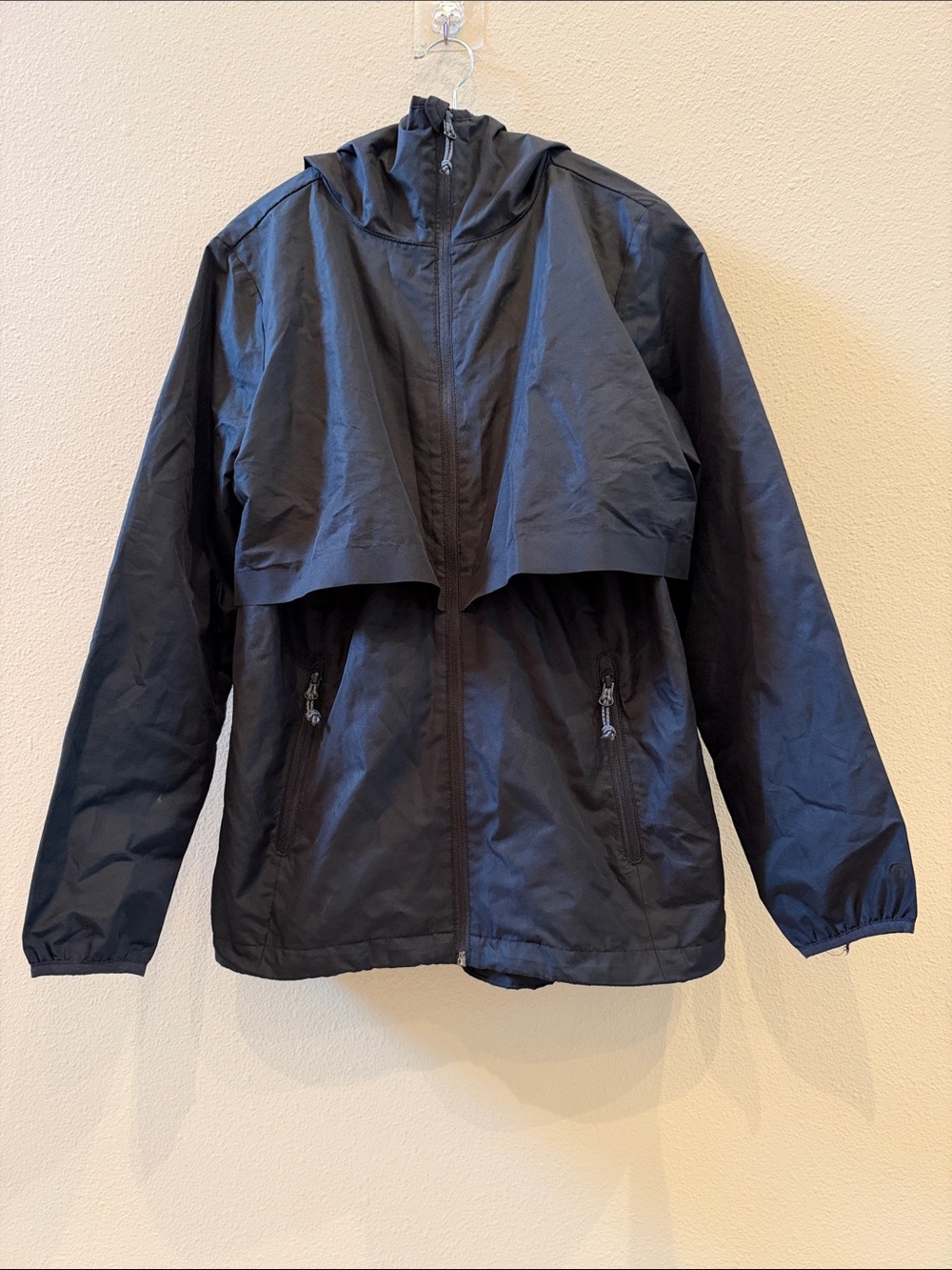 Women's Champion Black Hooded Windbreaker Jacket